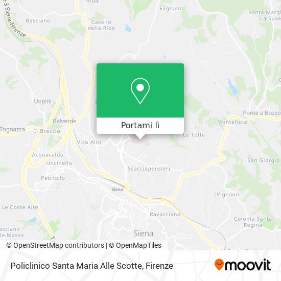 Mappa Policlinico Santa Maria Alle Scotte