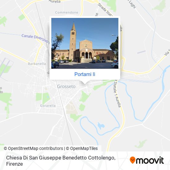 Mappa Chiesa Di San Giuseppe Benedetto Cottolengo