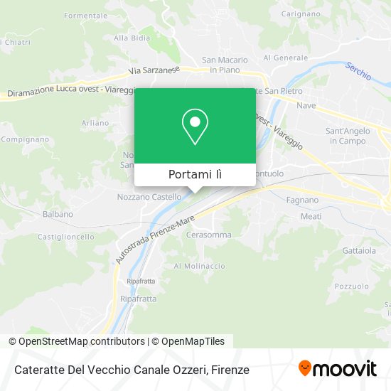Mappa Cateratte Del Vecchio Canale Ozzeri