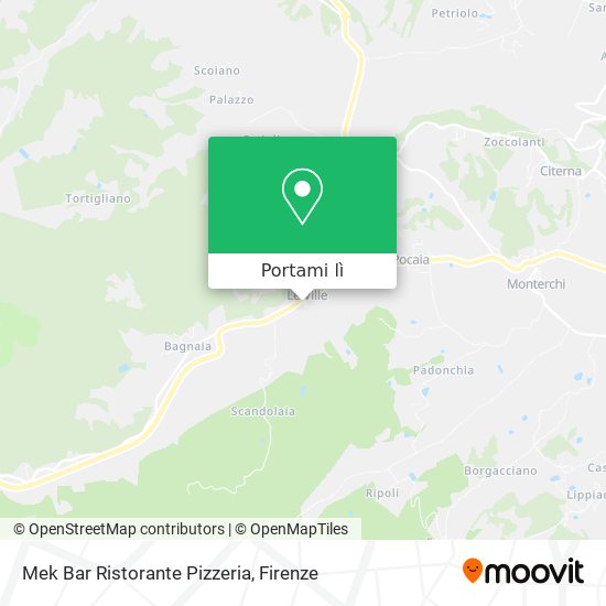 Mappa Mek Bar Ristorante Pizzeria