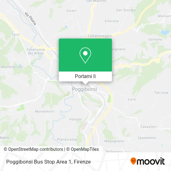Mappa Poggibonsi Bus Stop Area 1