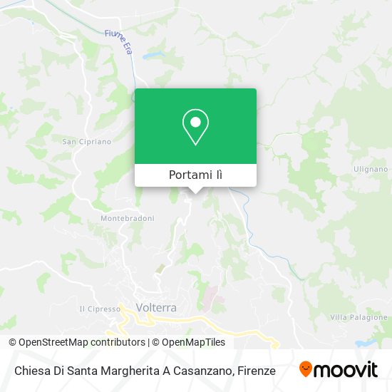 Mappa Chiesa Di Santa Margherita A Casanzano