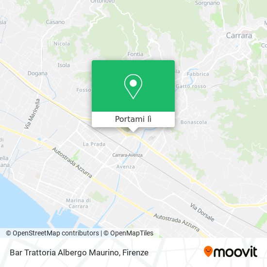 Mappa Bar Trattoria Albergo Maurino