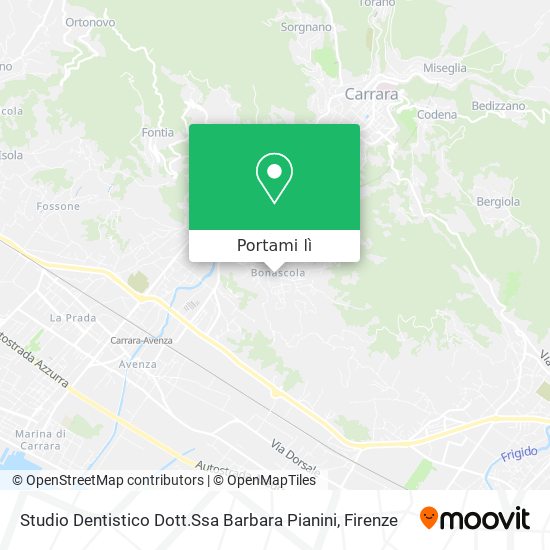 Mappa Studio Dentistico Dott.Ssa Barbara Pianini