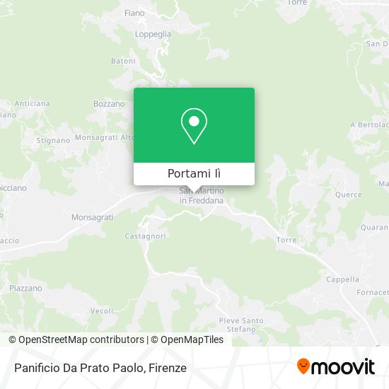 Mappa Panificio Da Prato Paolo