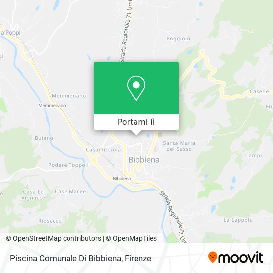 Mappa Piscina Comunale Di Bibbiena