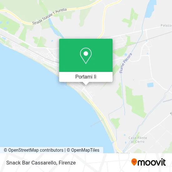 Mappa Snack Bar Cassarello