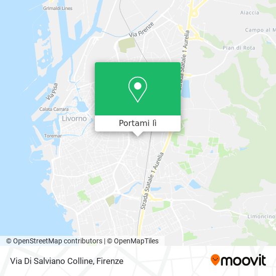 Mappa Via Di Salviano Colline