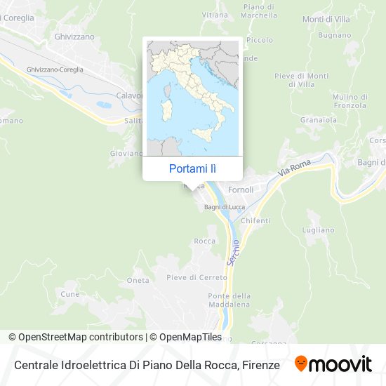 Mappa Centrale Idroelettrica Di Piano Della Rocca