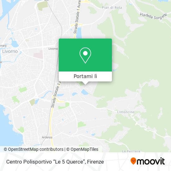 Mappa Centro Polisportivo “Le 5 Querce”