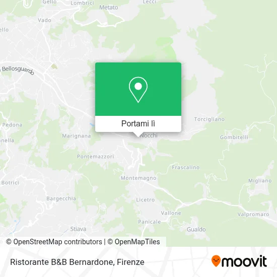 Mappa Ristorante B&B Bernardone