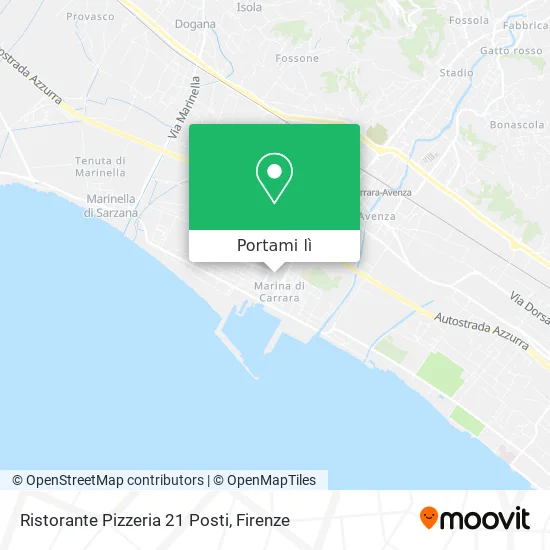 Mappa Ristorante Pizzeria 21 Posti