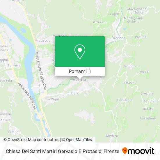 Mappa Chiesa Dei Santi Martiri Gervasio E Protasio