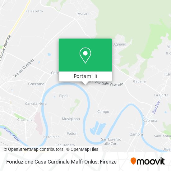 Mappa Fondazione Casa Cardinale Maffi Onlus