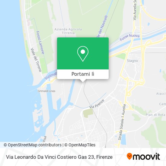 Mappa Via Leonardo Da Vinci Costiero Gas 23