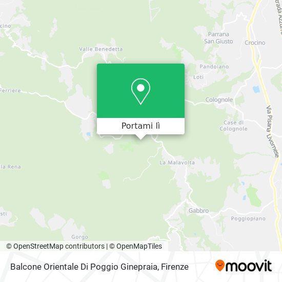 Mappa Balcone Orientale Di Poggio Ginepraia