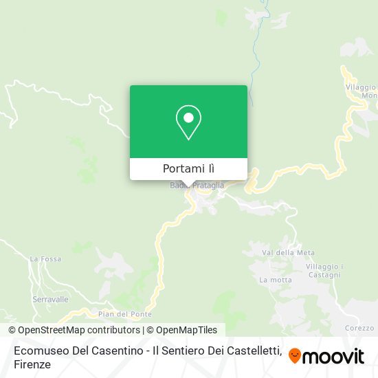 Mappa Ecomuseo Del Casentino - Il Sentiero Dei Castelletti