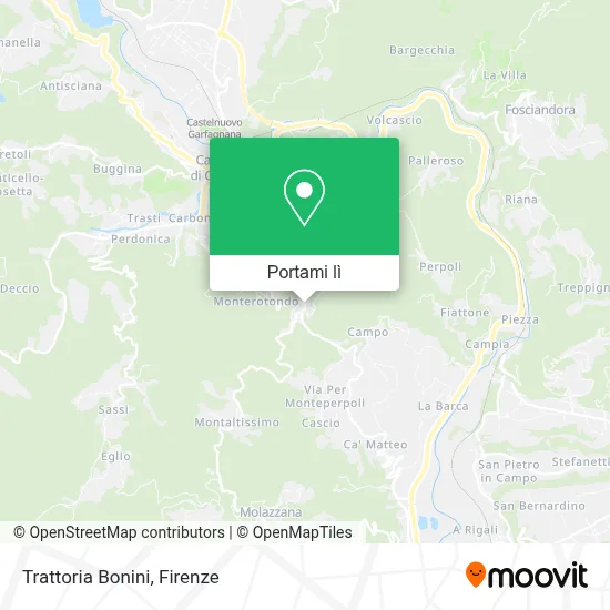 Mappa Trattoria Bonini