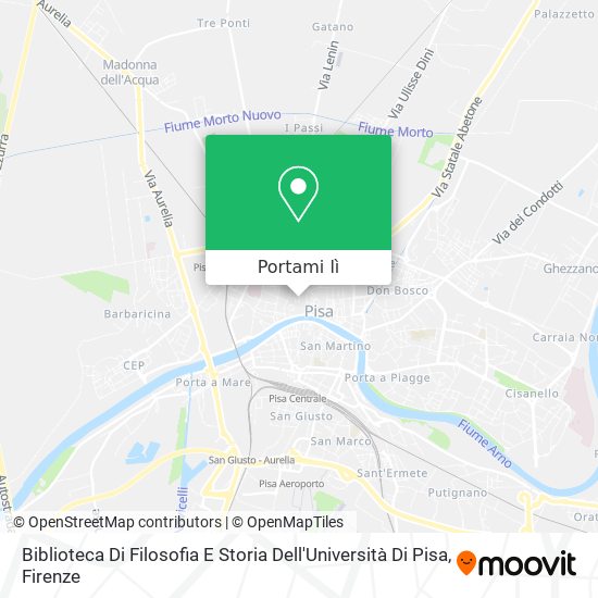 Mappa Biblioteca Di Filosofia E Storia Dell'Università Di Pisa