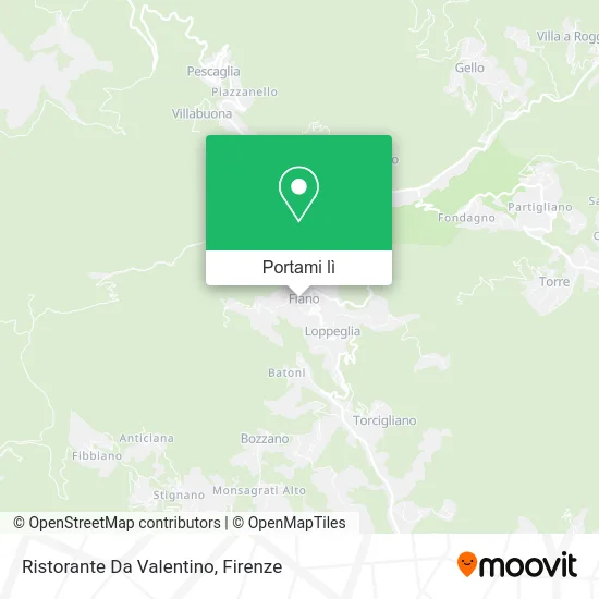 Mappa Ristorante Da Valentino