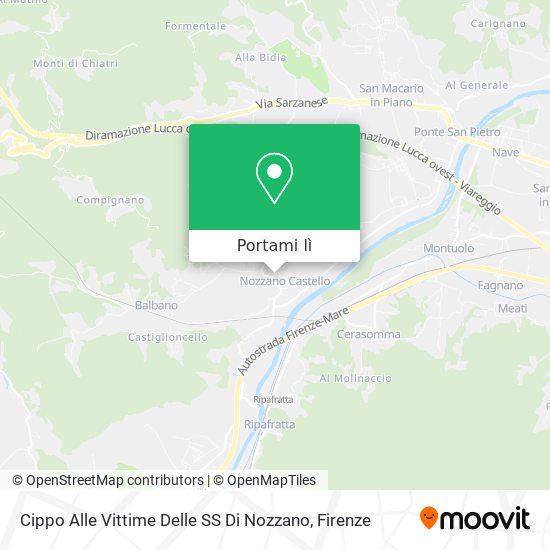 Mappa Cippo Alle Vittime Delle SS Di Nozzano