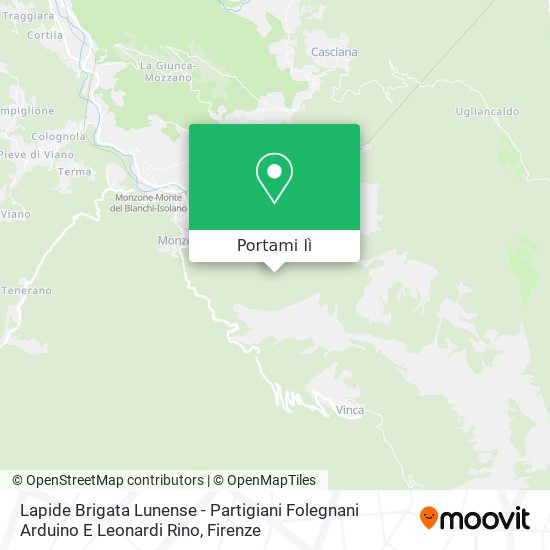 Mappa Lapide Brigata Lunense - Partigiani Folegnani Arduino E Leonardi Rino