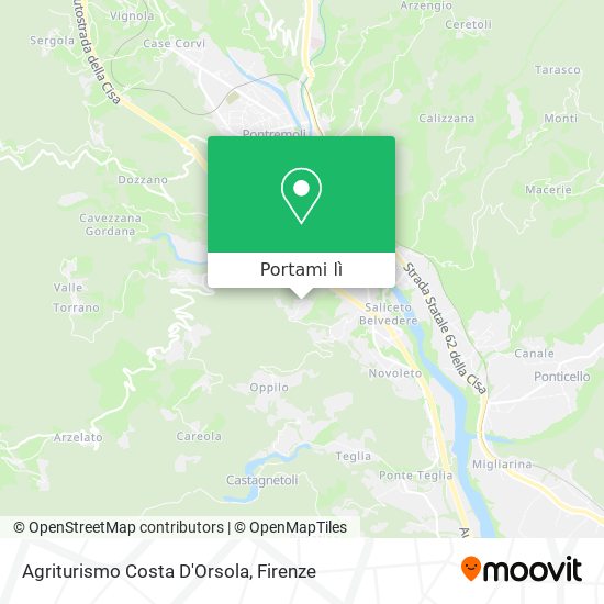 Mappa Agriturismo Costa D'Orsola