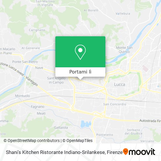 Mappa Shani's Kitchen Ristorante Indiano-Srilankese