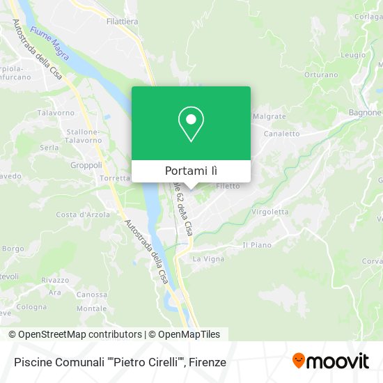 Mappa Piscine Comunali ""Pietro Cirelli""