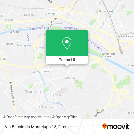 Mappa Via Baccio da Montelupo 18