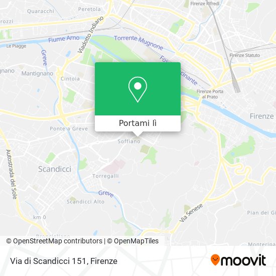 Mappa Via di Scandicci 151