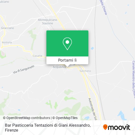 Mappa Bar Pasticceria Tentazioni di Giani Alessandro