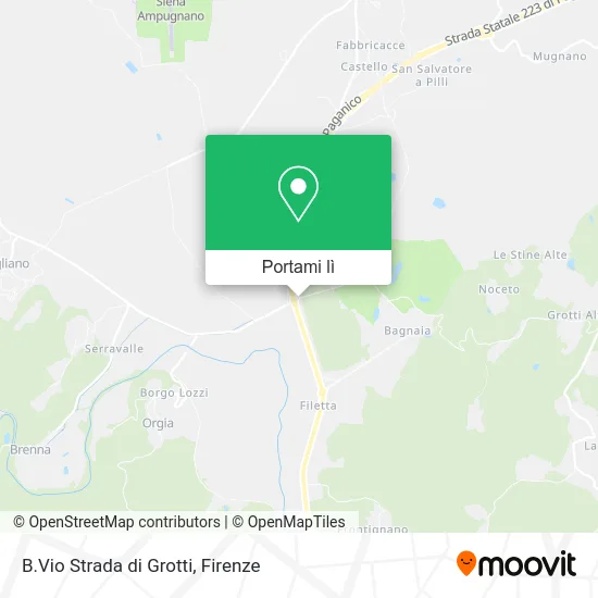 Mappa B.Vio Strada di Grotti