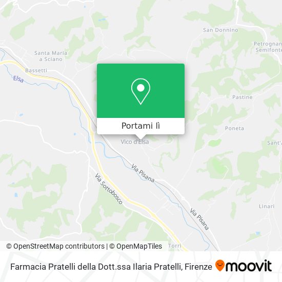 Mappa Farmacia Pratelli della Dott.ssa Ilaria Pratelli