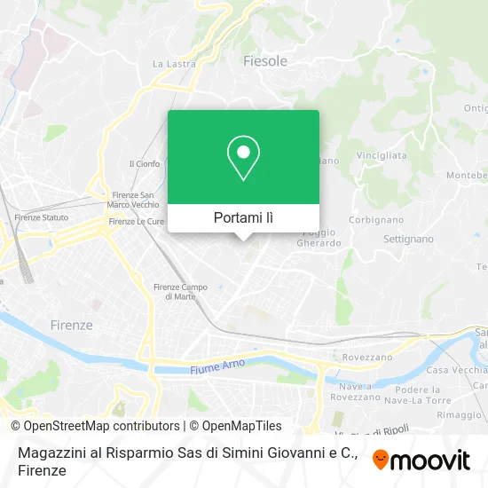 Mappa Magazzini al Risparmio Sas di Simini Giovanni e C.