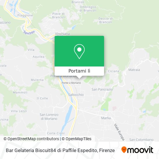 Mappa Bar Gelateria Biscuit84 di Paffile Espedito