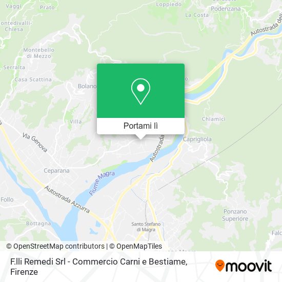 Mappa F.lli Remedi Srl - Commercio Carni e Bestiame