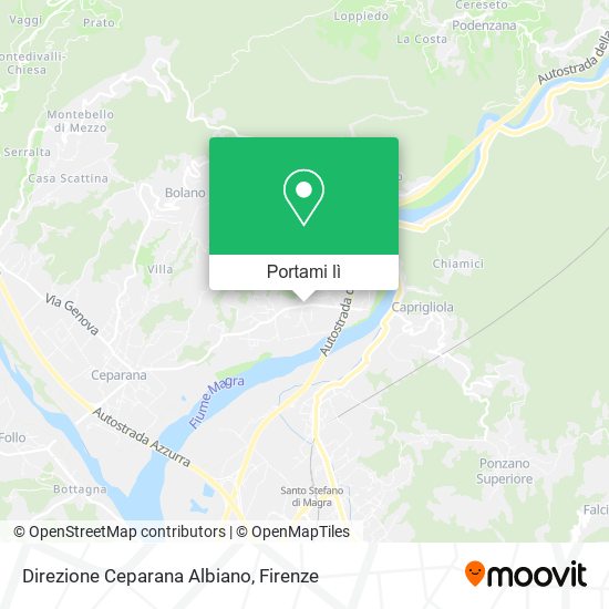 Mappa Direzione Ceparana Albiano