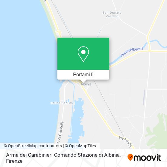 Mappa Arma dei Carabinieri-Comando Stazione di Albinia