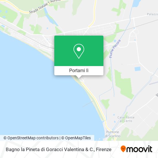 Mappa Bagno la Pineta di Goracci Valentina & C.