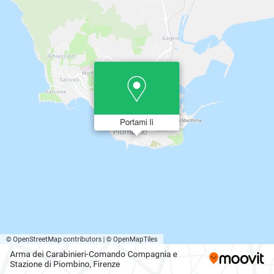 Mappa Arma dei Carabinieri-Comando Compagnia e Stazione di Piombino