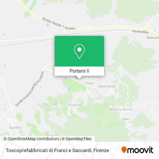 Mappa Toscoprefabbricati di Franci e Saccardi