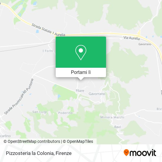 Mappa Pizzosteria la Colonia