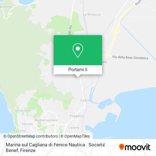 Mappa Marina sul Cagliana di Fenice Nautica . Societa' Benef