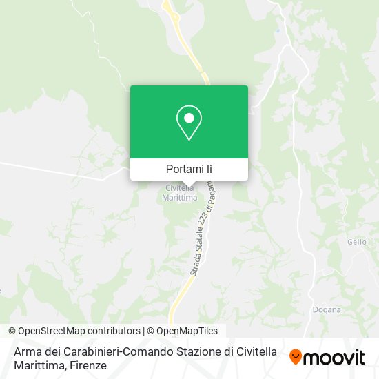 Mappa Arma dei Carabinieri-Comando Stazione di Civitella Marittima