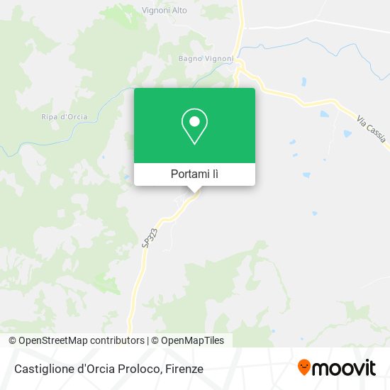 Mappa Castiglione d'Orcia Proloco