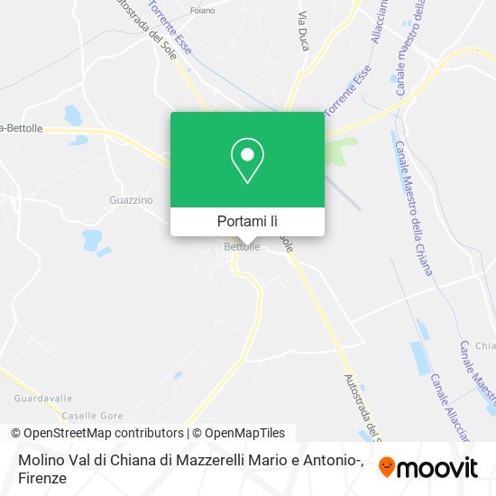 Mappa Molino Val di Chiana di Mazzerelli Mario e Antonio-