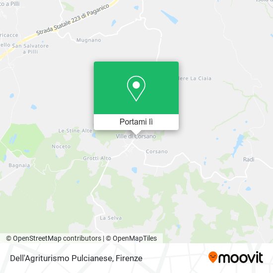 Mappa Dell'Agriturismo Pulcianese
