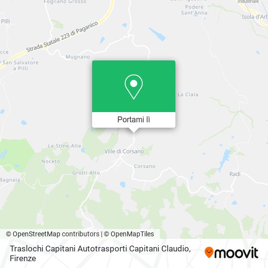 Mappa Traslochi Capitani Autotrasporti Capitani Claudio
