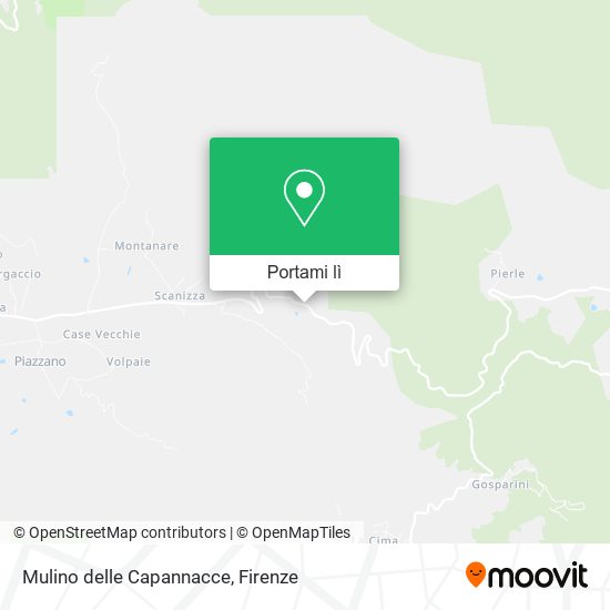 Mappa Mulino delle Capannacce